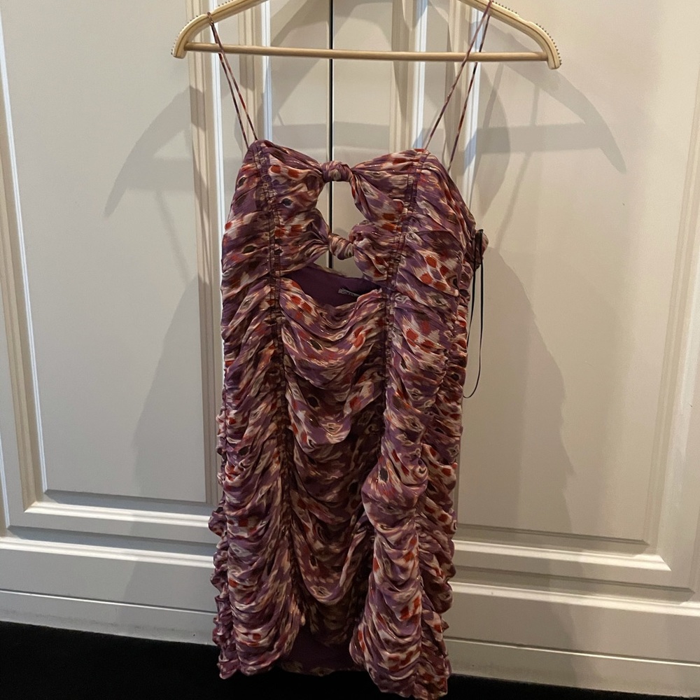 NWT Zara ruched mini dress